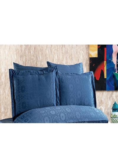 Jardin Bambu Jakar Kumaş Indigo Ikili Oksford 60x80cm Yastık Kılıfı-1351 Çok Renkli