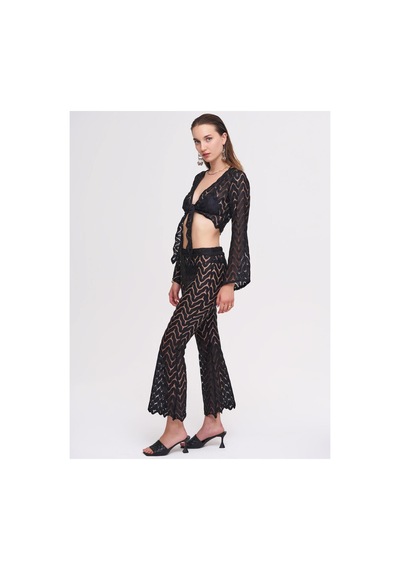 La Garita Jude Siyah Crop Top&pantolon Set Siyah Siyah