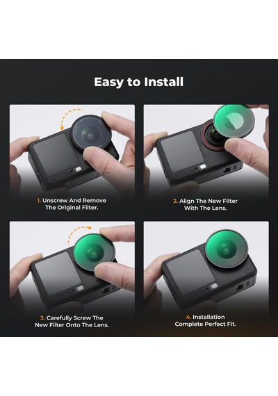 K&f Concept Djı Action 6 Uyumulu / Black-mist 1/4 Nano Kaplama Filtre