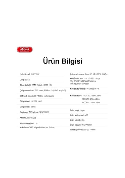 Tx03 Taşınabilir Mobil Wifi Router Türkiye Imeı Kayıtlı Avrupa Versiyonu Hotspot, Usb Güçlü Cep Tipi Kablosuz