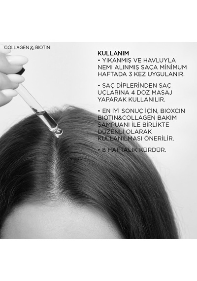Tr Collagen & Biotin Saç Serumu 100 Ml Saç Dökülmesine Karşı, Hacimlendirici, Hidrolize Kolajen, Biotin Ve Bio