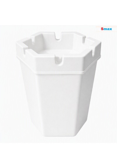 Kokusuz Küllük, Kokusuz Dumansız Altıgen Küllük Plastik Beyaz Asimetrik Tr Dumansız Altıgen Küllük Dayanıklı Plastik Modern Tasarım