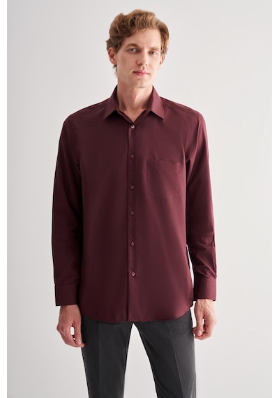 İmza Bordo Sert Yaka Uzun Kol Easy To Iron Comfort Fit Pamuklu Gömlek 1004255182 Bordo İmza Bordo Sert Yaka Uzun Kol Easy To Iron Comfort Fit Pamuklu Gömlek 1004255182 Bordo