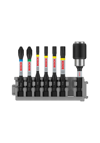 Professional Accessories Accessories 7 Parçalı Tornavida Ucu Seti Impact Control, T/pz/ph Uçlar - Uzunluk: 25 Mm, Ev