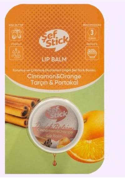 Şef Stick Lip Kavanoz Tarçin Portakal 10 Ml