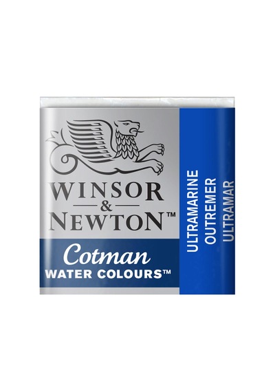 Winsor & Newton Cotman Yarım Tablet Suluboya Ultramarine 660 Karışık