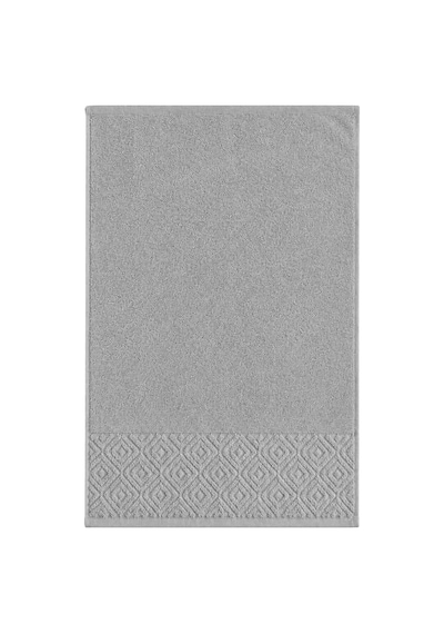 El Yüz Havlusu 50x90 Cm %100 Pamuk Kısmi Kadife Quadro Gri Diğer