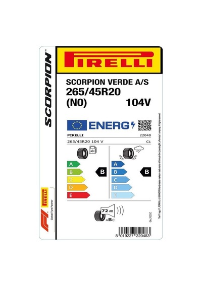 Pirelli 265/45R20 104V Scorpion Verde All Season (N0) Dört Mevsim Lastiği 2024