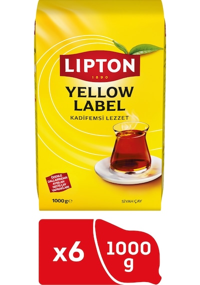 Lipton Yellow Label Siyah Dökme Çay 6 x 1 KG