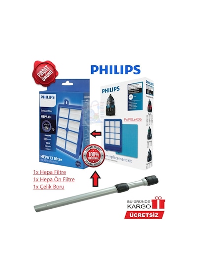 Kampanya Philips Uyumlu Fc 9924 Marathon Ultimate Çelik Boru+Filtre Seti (409041148)