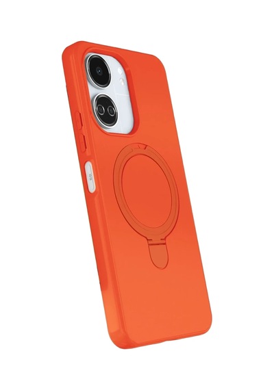 Xiaomi Redmi 13c Regal Magsafe Standlı Kapak - Turuncu -
