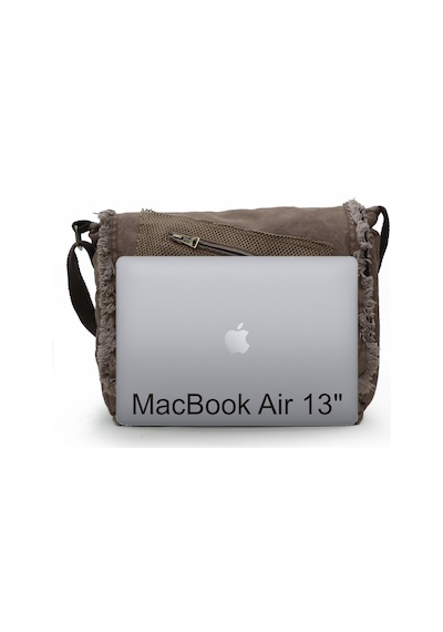 Old Cotton Cargo Old Cotton 7136 Kahverengi 14 İnç Laptop Omuz Postacı Çantası Kahve Rengi