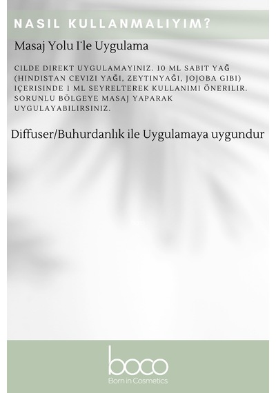 Boco Born In Cosmetics Biberiye + Ylang Ylang %100 Saf Uçucu Yağı 2 x 10 ML