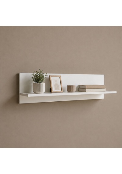 Dekoratif Duvar Rafı - Beyaz 90x25x20 Cm