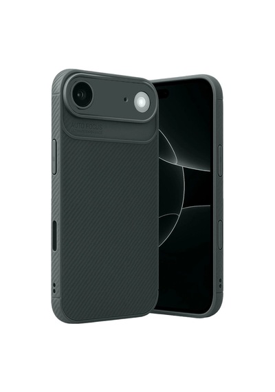 Apple iPhone Uyumlu. 17 Air Auto Focus Karbon Kapak - Koyu Yeşil