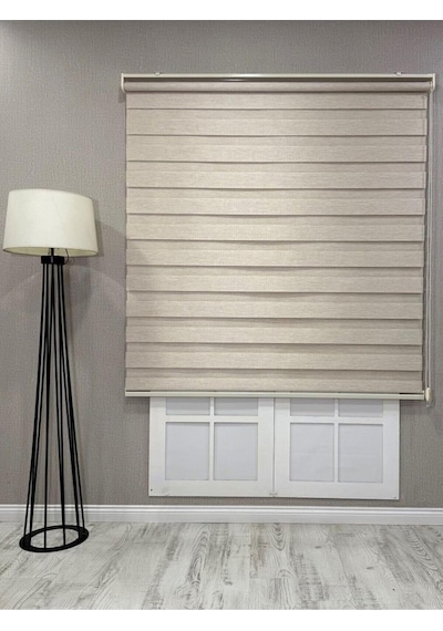 Bambu Zebra Stor Güneşlik Perde, Bej, 90 X 200 Çok Renkli