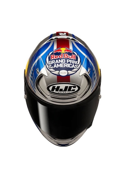 Hjc Rpha12 Red Bull Austin Gp Iı Mc21 Kapalı Motosiklet Kaskı Beyaz - Kırmızı - Mavi