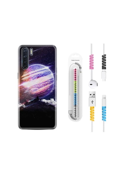 Oppo A91 Kılıf Kablo Koruyuculu Super Planet 1797