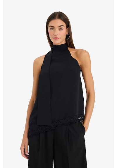 Defacto Regular Fit Halter Yaka Krep Kolsuz Bluz G7998ax26spbk81 Siyah-bk81 Defacto Regular Fit Halter Yaka Krep Kolsuz Bluz G7998ax26spbk81 Siyah-bk81