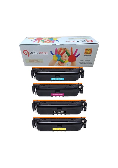 Canon Crg 069 Çipli Uyumlu Toner Set Siyah Mavi Sarı Kırmızı Crg-069 Garantili Toner