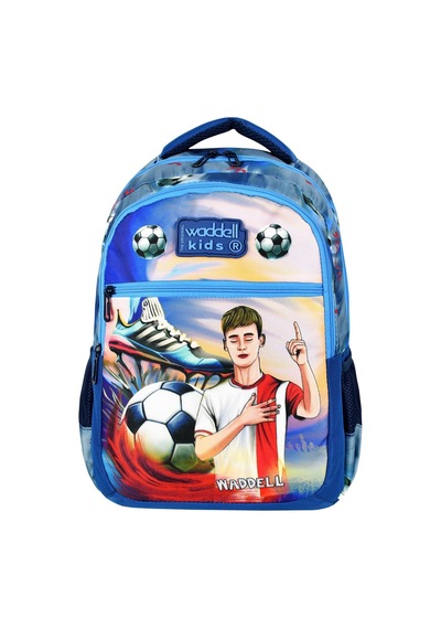 Waddell Futbol Ilkokul Erkek Sirt Cantasi Ve Beslenme Cantasi Okul Cantasi Lacivert