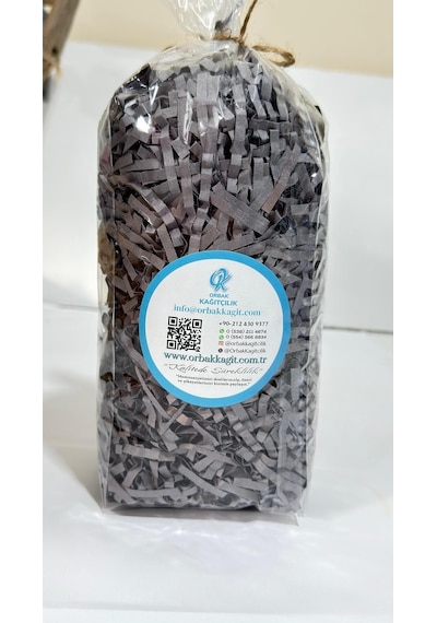 Füme Z Zigzag Kırpık Kâğıt Hediye Kutu İçi Dolgu Süsleme Ve Dolgu Malzemesi 25 Gr