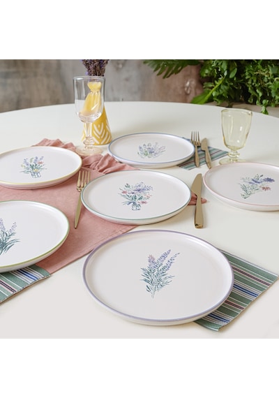Keramika Elegant Blossoms Pasta Tabağı 22 Cm 6 Adet 21788-93