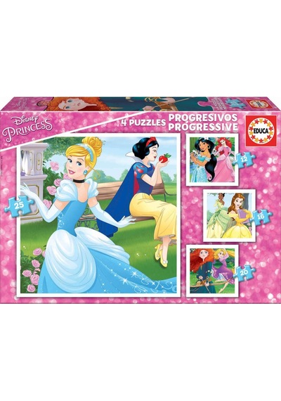 Educa Disney Princess 12+16+20+25 Parça Puzzle