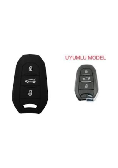 Peugeot 508 2008 3008 4008 5008 Silikon Anahtar Kılıf Sustasız