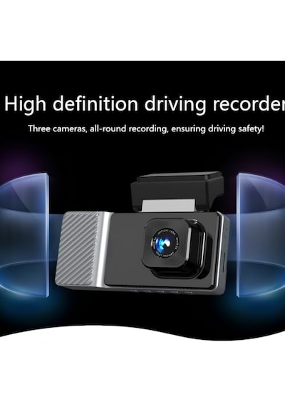 Hasuba 3 Kameralı Araç İçi Kamera Seti - 1080p Full Hd Wi-fi Destekli Araç Kameralı Güvenlik Sistemi, 170 Geniş Açı, Gece Görüşlü Kabin Ve Su Geçirmez Arka Park Kamerası, Wdr Araç Dvr 361
