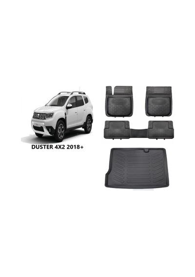 Dacia Duster 4X2 2020  Model 3D Bagaj Havuzu+3D Havuzlu Paspas Takımı