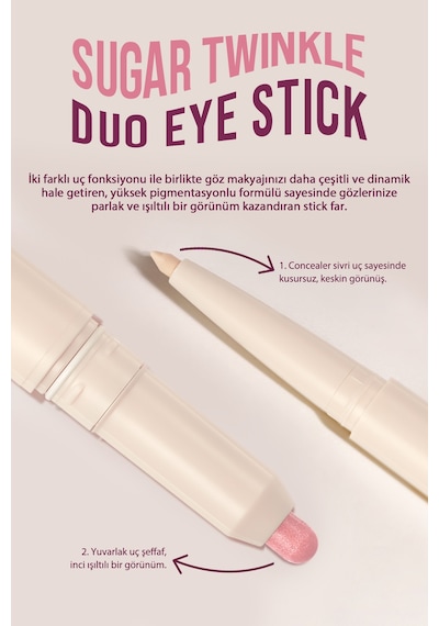 Peripera Sugar Twinkle Duo Eye Stick 05 Frozen Pink