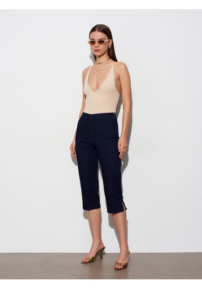 Dilvin 21175 Halter Yaka Bodysuit-taş