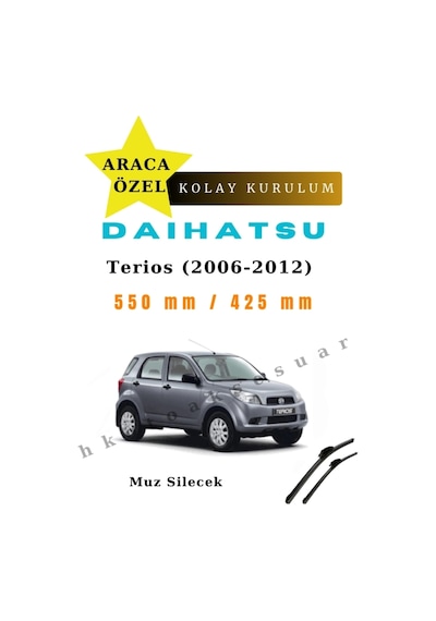 Daihatsu Terios 2006-2012 Araca Özel Silecek Ön İki