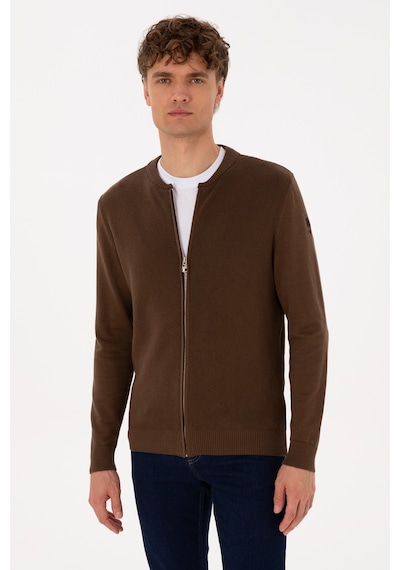 U.s. Polo Assn. Erkek Kahverengi Hırka Triko 50313721-vr029 Kahverengi