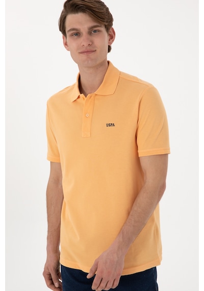 U.S. Polo Assn. Erkek Regular Fit Polo Yaka Turuncu Basic Tişört 50306007-VR202