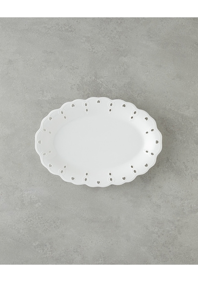 English Home Elodie Porselen Kayık Tabak 30,5 Cm Beyaz Beyaz