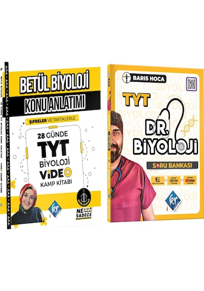 Kr Akademi Tyt Betül Hoca Biyoloji Konu Ve Barış Hoca Soru Bankası Seti 2 Kitap