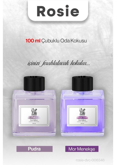 Rosıe Mor Menekşe Ve Pudra Çubuklu Oda Kokusu 100 Ml Fresh