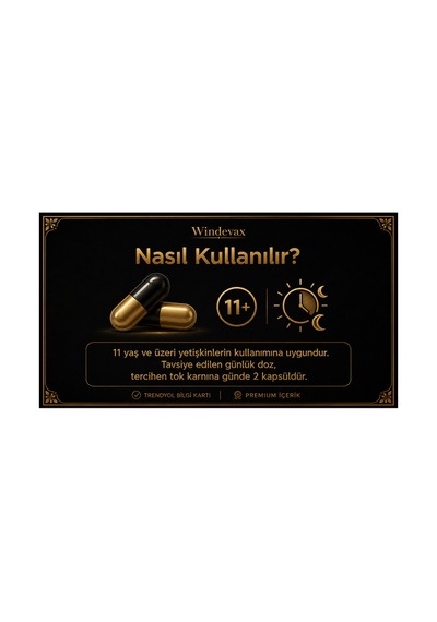Windevax Sitikolin Ginkgo B1 Vitamini B6 Vitamini B12 Vitamini İçeren Takviye Edici Gıda 60 Kapsül