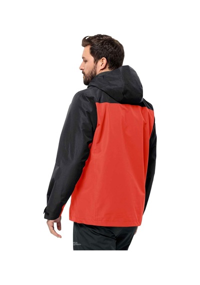 Jack Wolfskin Taubenberg 3ın1 Erkek Su Geçirmez Outdoor Mont Kırmızı