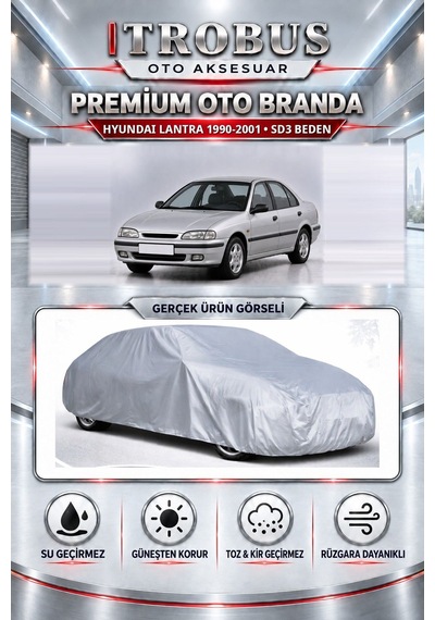 Hyundai Lantra 1990-2001 Uyumlu Premium Araba Brandası Oto Branda Sd3 Beden
