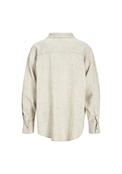Jack & Jones Kadın Keten Karışımlı Gömlek - Jamie - 12269668 Feather Gray