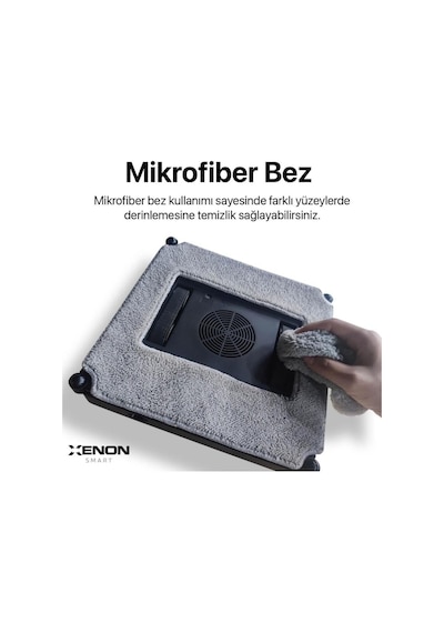 Xenon Smart Elo Cam Temizleme Robotu 3'lü Yedek Mop Seti (X8681 İle Uyumludur)