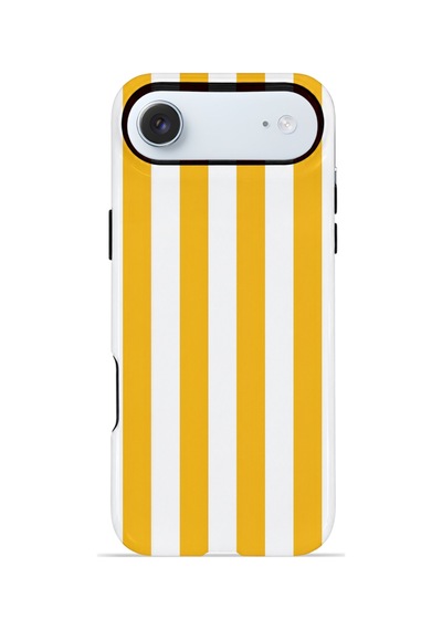 Apple iPhone Uyumlu 17 Air Vorian Çift Katmanlı Magsafe Kılıf Golden Riviera Stripe