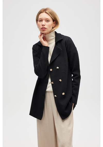 Peraluna Jisha, Kadın Örme Triko Blazer Ceket - Siyah Siyah