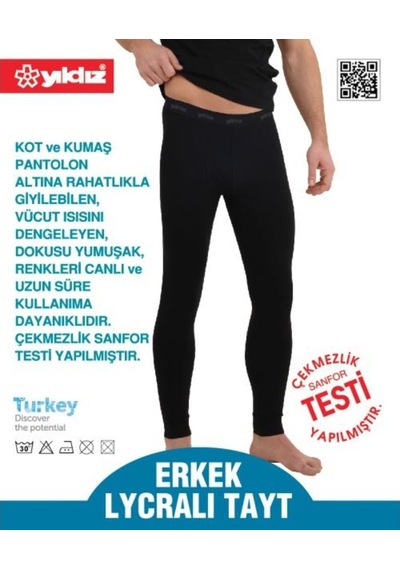 Yıldız 181 Siyah Likralı Termal Içlik