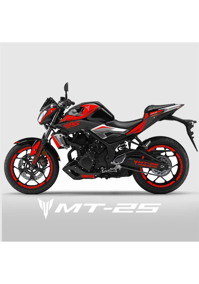 MT 25 Full Grenaj Sticker Set Custom Neon Kırmızı mt 25