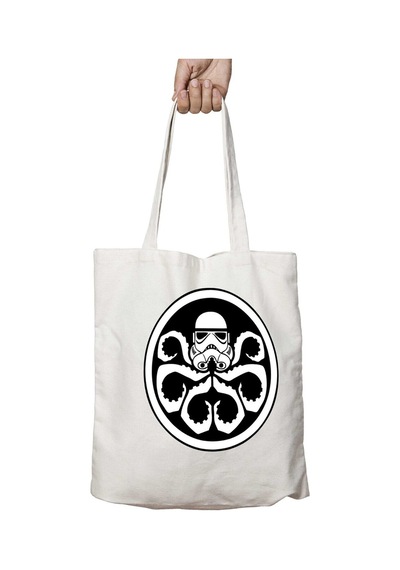 Art Hediye Star Wars Hydra Storm Trooper Logo İki Tarafı Kalıcı Baskılı Yıkanabilir Okul Plaj Omuz Bez Çantası Çok Renkli