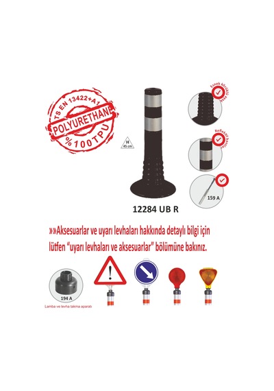 12284 Ub R Evelux Şerit Ayırıcı Esnek Delinatör